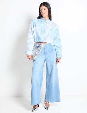 Blusa Hugo Blue manga larga para mujer