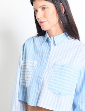 Blusa Hugo Blue manga larga para mujer