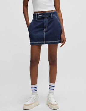Falda mini Hugo Blue a la cintura