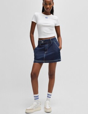 Falda mini Hugo Blue a la cintura