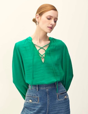 Blusa Julio manga larga para mujer