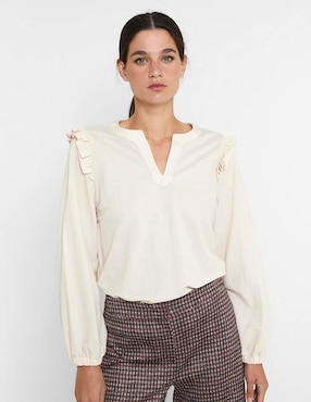 Blusa Trucco manga larga para mujer