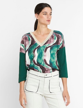 Blusa Trucco manga 3/4 para mujer