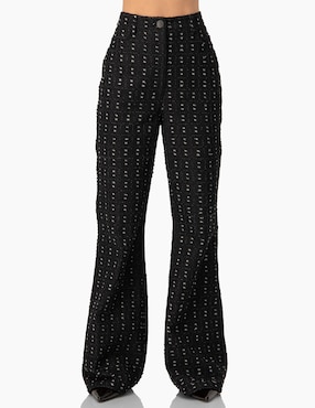 Pantalón regular Ivonne acampanado para mujer