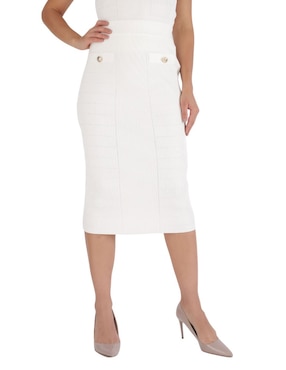 Falda midi Guess a la cintura