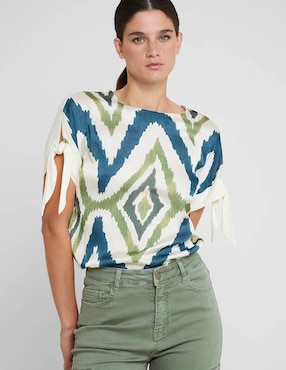 Blusa Trucco manga corta para mujer