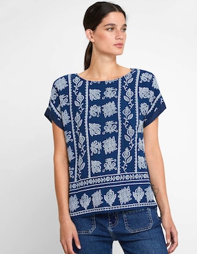 Blusa Trucco manga corta para mujer