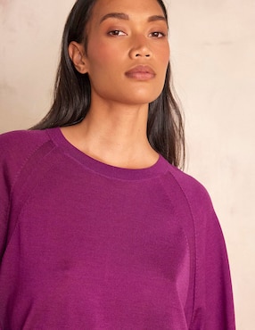 Suéter Maison 123 cuello redondo para mujer