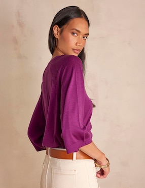 Suéter Maison 123 cuello redondo para mujer