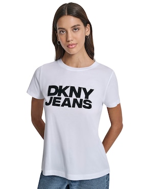 Playera manga corta Dkny Jeans cuello redondo para mujer