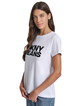 Playera manga corta Dkny Jeans cuello redondo para mujer