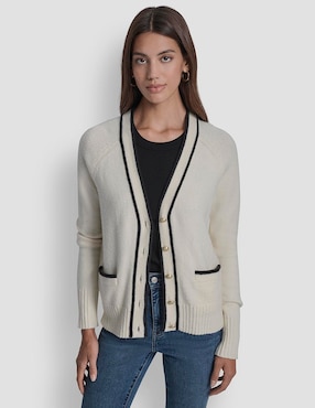 Suéter Dkny Jeans cuello v para mujer