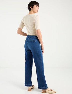 Jeans relaxed straight Maison 123 corte cintura para mujer