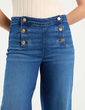 Jeans relaxed straight Maison 123 corte cintura para mujer