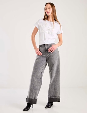 Playera manga corta Dkny Jeans cuello redondo para mujer