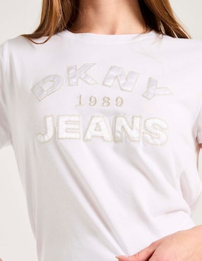 Playera manga corta Dkny Jeans cuello redondo para mujer