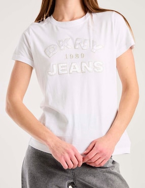 Playera manga corta Dkny Jeans cuello redondo para mujer