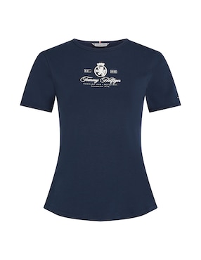 Playera manga corta Tommy Hilfiger Fa25 cuello redondo para mujer