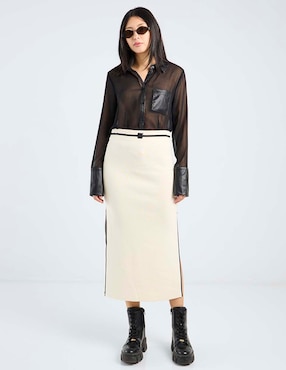 Falda crop DKNY Jeans a la cintura