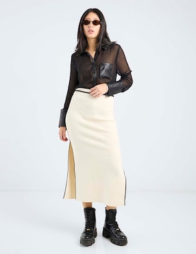 Falda crop DKNY Jeans a la cintura
