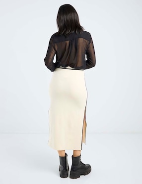 Falda crop DKNY Jeans a la cintura