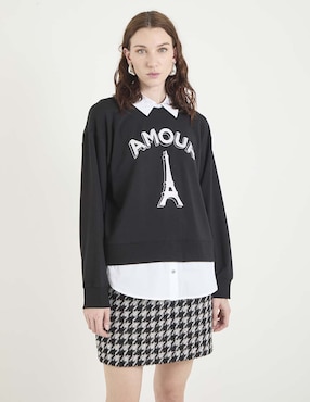 Suéter Karl Lagerfeld Paris cuello camisero para mujer