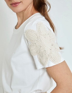 Playera manga corta Trucco cuello redondo para mujer
