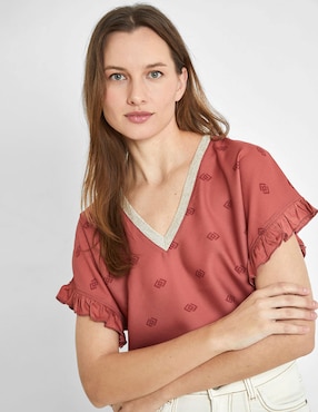 Blusa Trucco manga corta para mujer