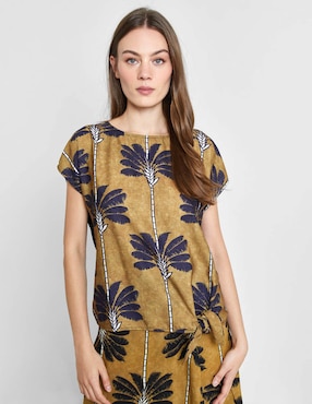 Blusa Trucco manga corta para mujer