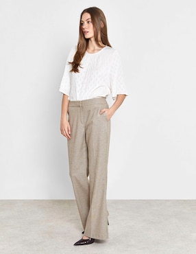 Pantalón relaxed trucco flare para mujer