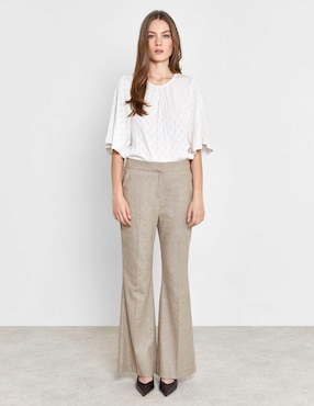 Pantalón relaxed trucco flare para mujer