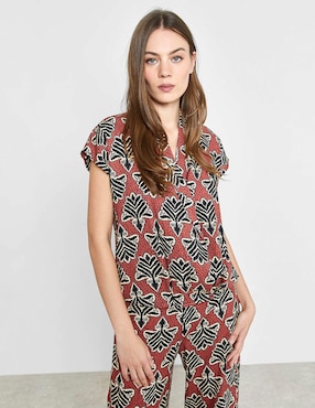 Blusa Trucco manga corta para mujer