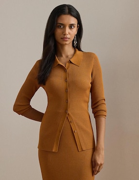 Suéter Lauren Ralph Lauren cuello camisero para mujer