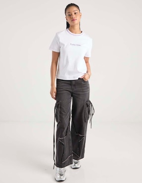 Playera manga corta Calvin Klein Jeans cuello redondo para mujer