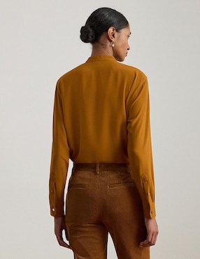 Blusa Lauren Petite manga larga para mujer