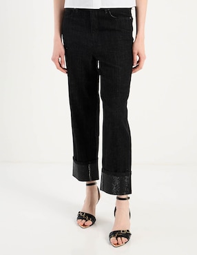 Jeans capri straight cintura media Karl Lagerfeld Paris para mujer