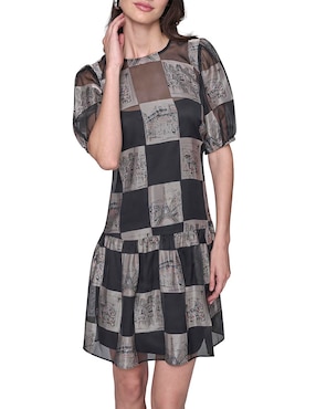 Vestido corto casual Karl Lagerfeld Paris para mujer
