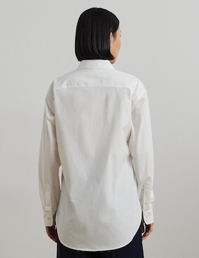 Blusa camisera Lauren Ralph Lauren manga larga para mujer