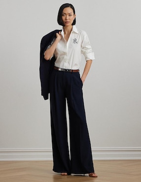 Blusa camisera Lauren Ralph Lauren manga larga para mujer