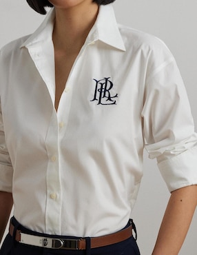 Blusa camisera Lauren Ralph Lauren manga larga para mujer