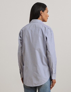 Blusa camisera Lauren Ralph Lauren manga larga para mujer