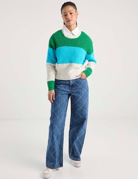 Suéter Calvin Klein Jeans cuello redondo para mujer
