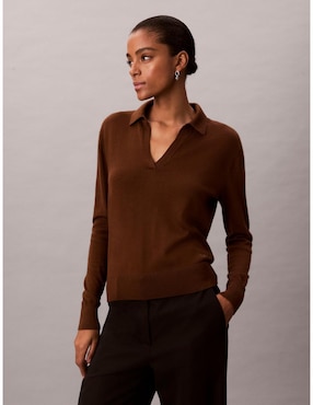 Suéter calvin klein cuello V para mujer