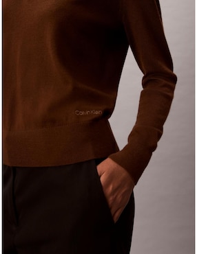 Suéter calvin klein cuello V para mujer