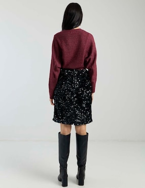 Falda a la rodilla Calvin Klein cintura alta
