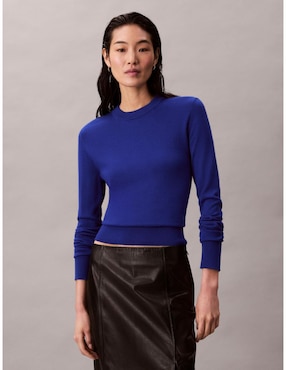 Suéter calvin klein cuello redondo para mujer