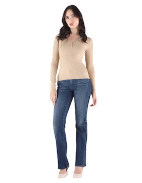 Playera manga corta Guess FA2025 cuello redondo para mujer