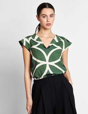 Blusa Trucco manga corta para mujer
