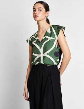 Blusa Trucco manga corta para mujer