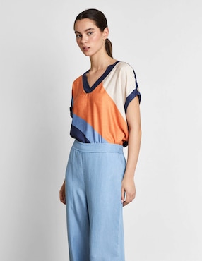 Blusa Trucco manga corta para mujer